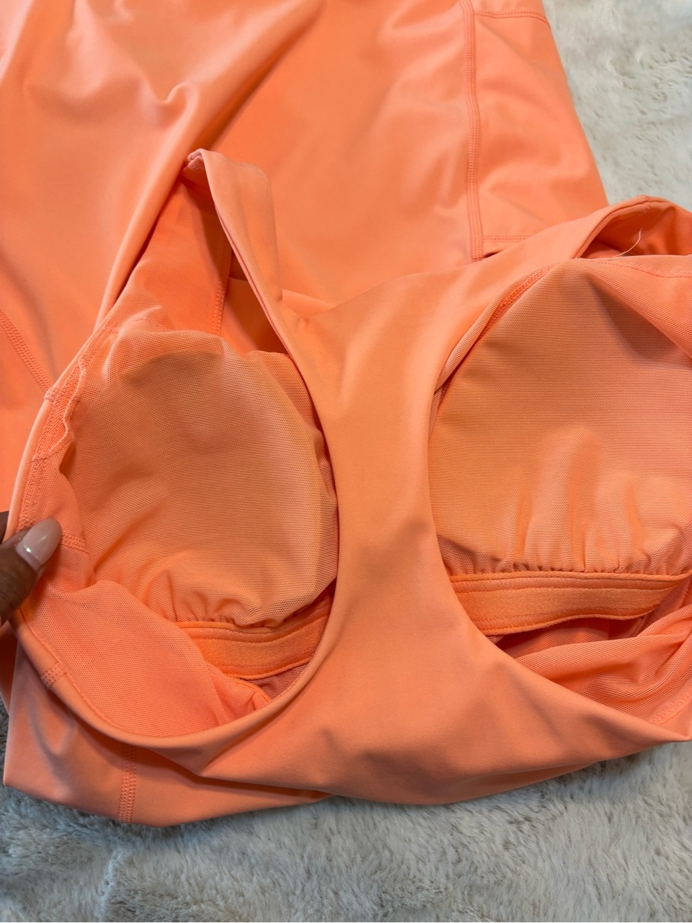 Sweaty Betty Peach Racerback Active Dress Built In Shorts Pockets US 8 - Picture 8 of 10